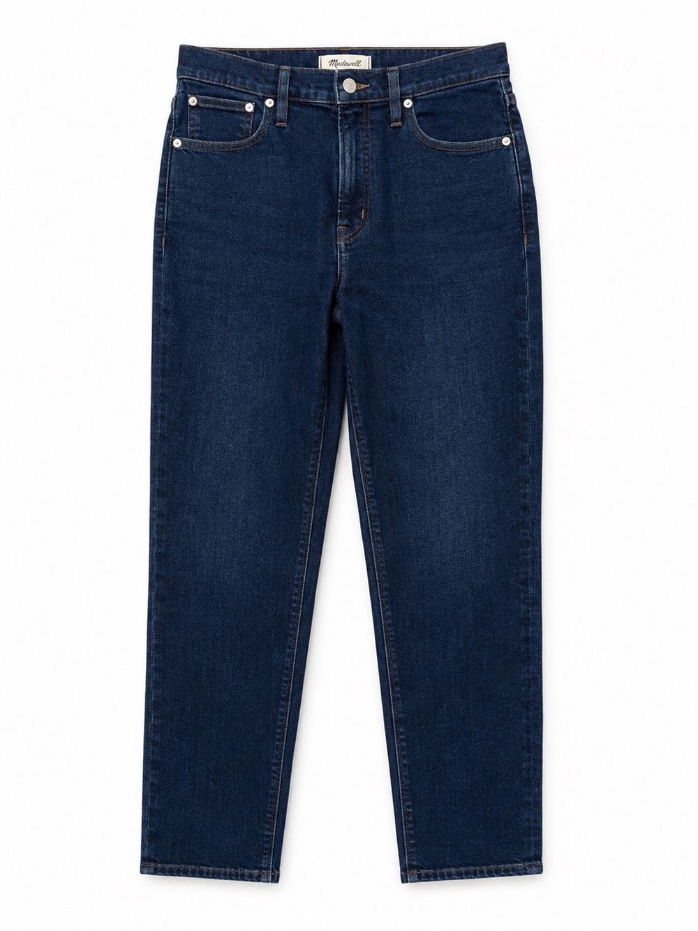 Madewell High Rise Straight Leg Jeans 28 Dark Indigo Wash Stretch Denim